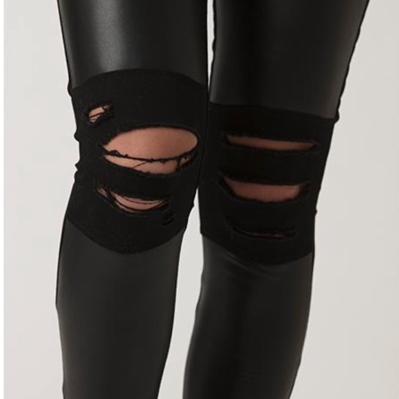 Astars skylar destroyed leather leggings - Picture 4 of 4